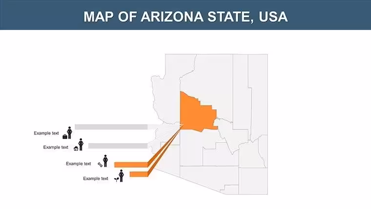 Arizona Counties PowerPoint maps, pptx