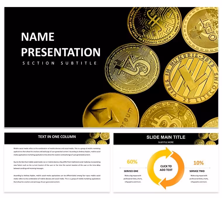 Digital Assets PowerPoint Template - Editable Crypto Diagrams | Instant Download