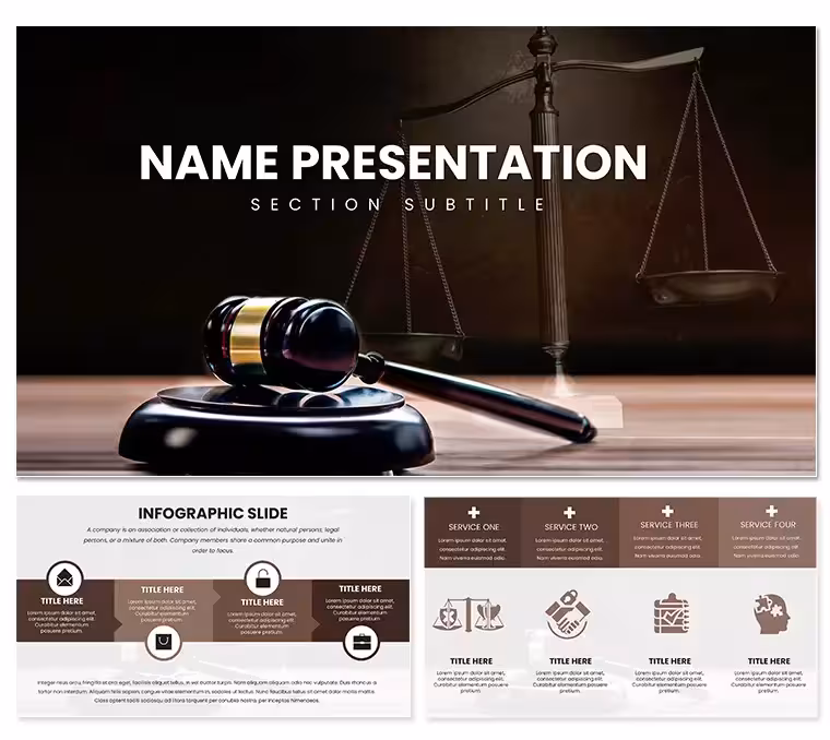 Justice Law and Order PowerPoint Template: Command the Courtroom with Precision