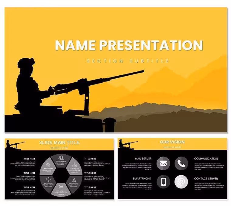 Military Machine Gun Keynote Template: Arm Your Presentations with Precision