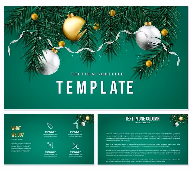 Ideas for Decorating Christmas Tree PowerPoint Template - Download Now
