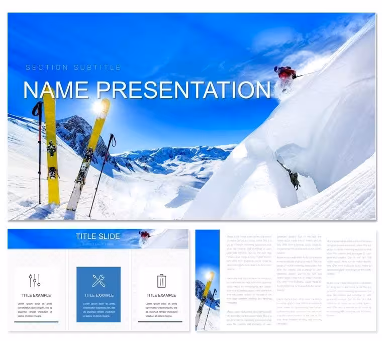 Skiing Trails PowerPoint Template: Navigate Peaks with Precision