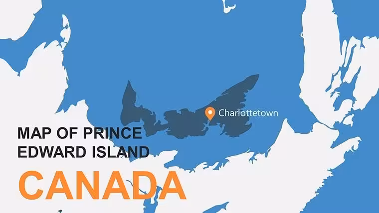 Prince Edward Island Canada Keynote Maps: Versatile Editable Templates