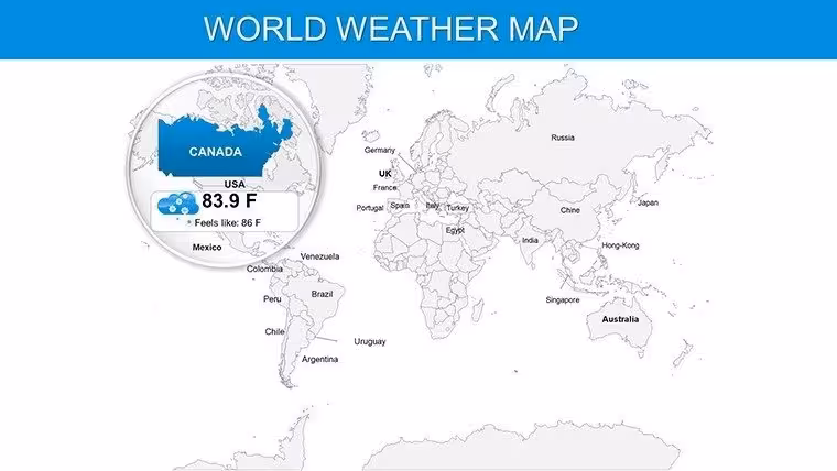 Canada Weather PowerPoint Map