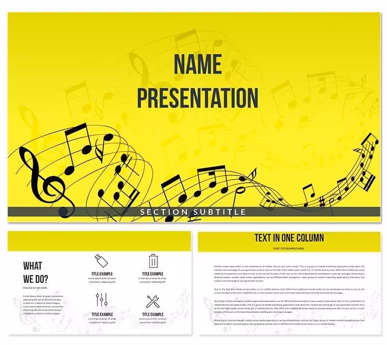 Background Music PowerPoint Template Presentation