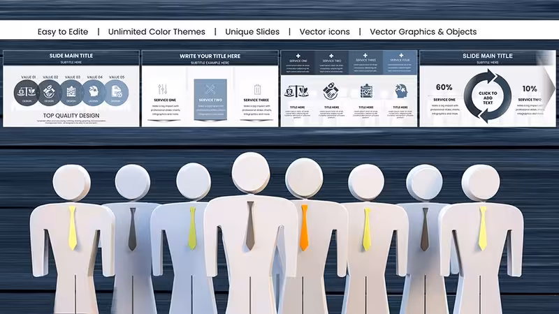 Psychology of Leadership PowerPoint Charts - Data-Driven Leadership Templates