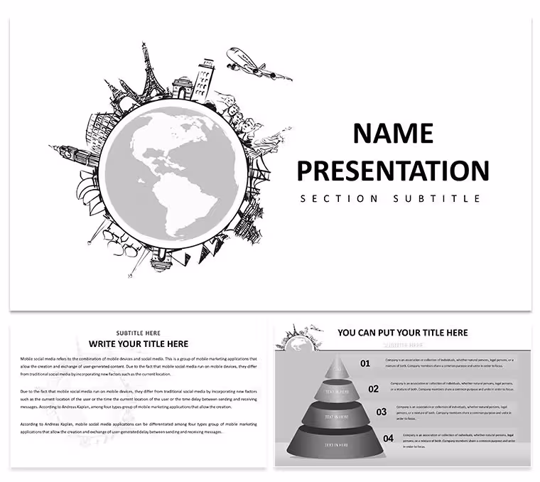 Around the World Keynote Template: Chart Your Global Journey
