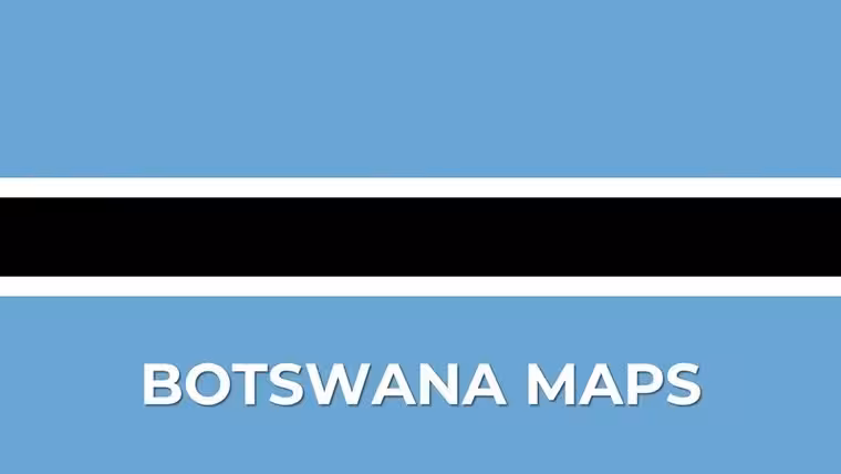 Botswana Keynote Map Template - Instant Download
