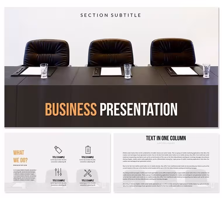Conference Hall PowerPoint Template - Professional Slides for Meetings & Corporate Events