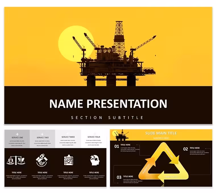 Oil Rig Power Keynote Template: Drill Down to Dynamic Impact