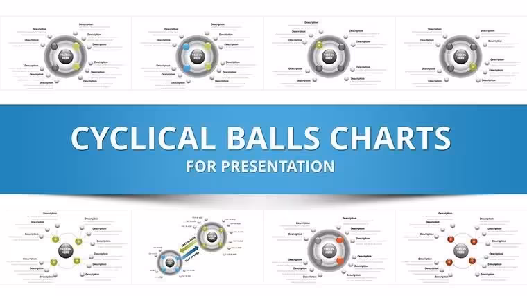 Cyclical Balls PPT Charts Template - 31 Slides