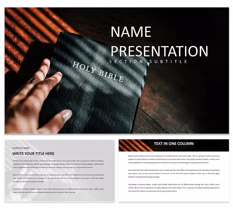 Word of God: Inspiring Keynote Template for Religious Presentations