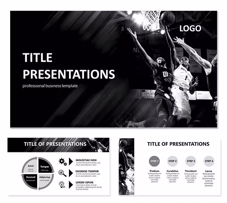 Basketball: Sports Game PowerPoint template