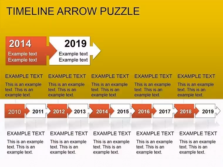 Timeline Arrow Puzzle PowerPoint Diagrams