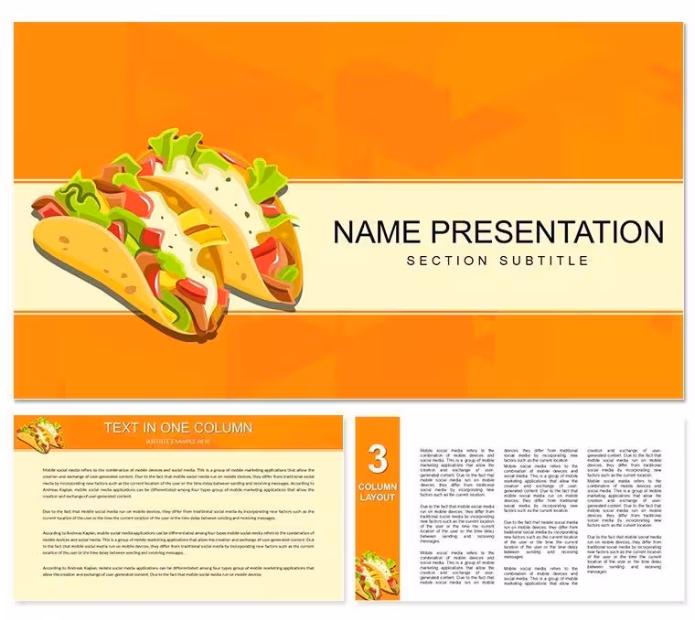 Food : Tako Menu PowerPoint template