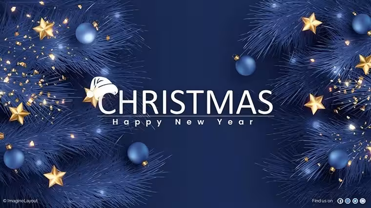 New Year Greetings Keynote Charts Template - Fully Editable | Instant Download