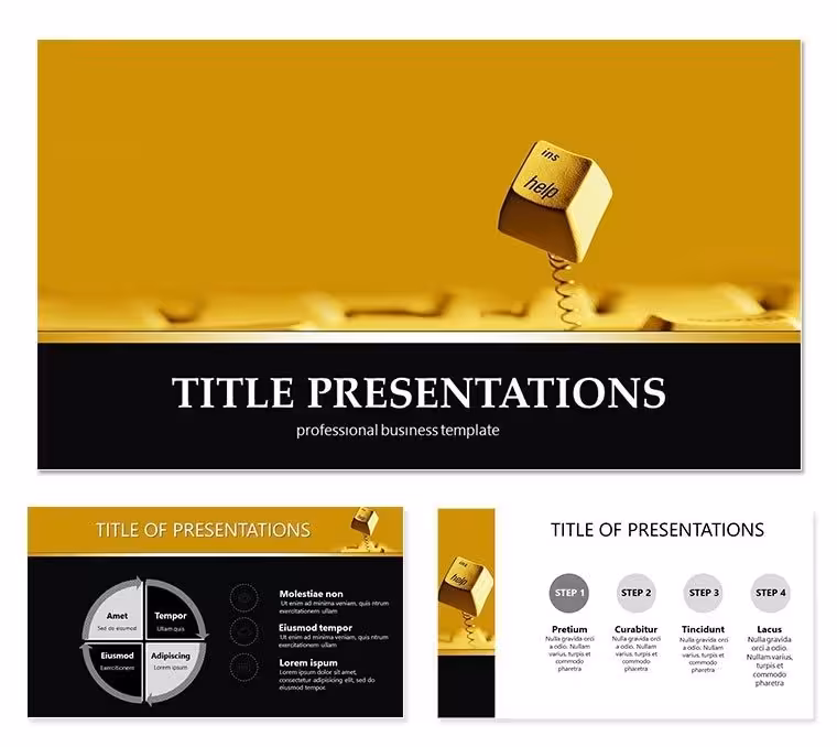 Help Button PowerPoint Template | Customizable Presentation