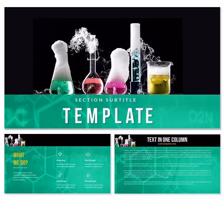 Chemical reactive PowerPoint templates