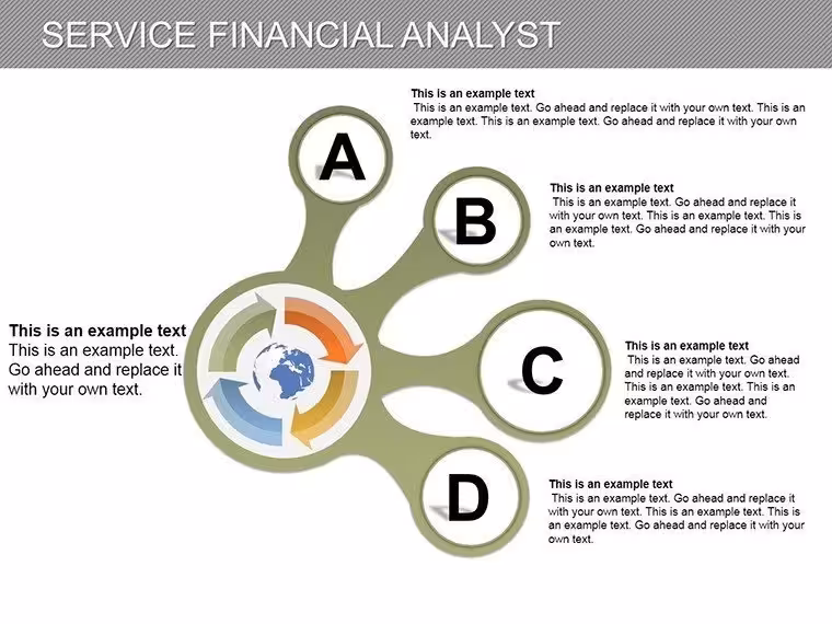 Service Financial Analyst PowerPoint Charts Template: Precision in Every Metric