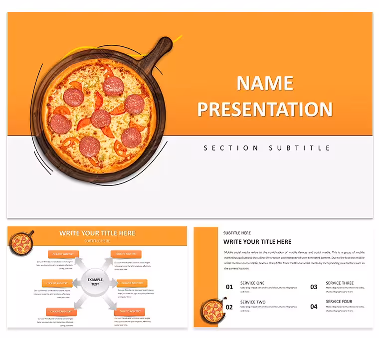 Delicious Pizza PowerPoint Template for Presentations
