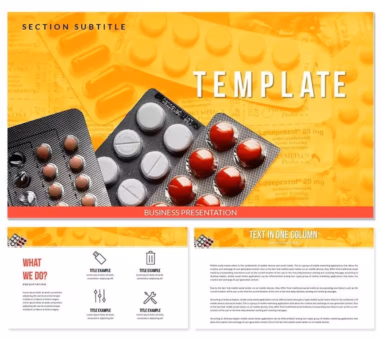 Treatment with Tablets PowerPoint templates