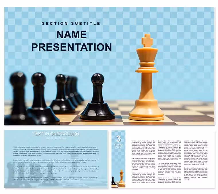Artificial intelligence Chess PowerPoint template