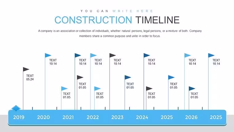 Construction Timeline Keynote Charts - 42 Editable Slides
