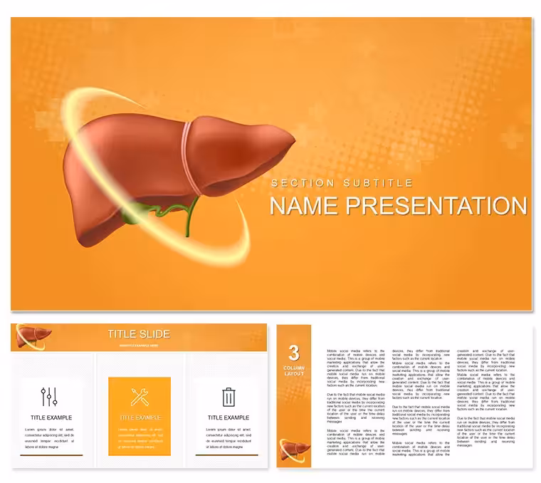 Liver Disease Treatment PowerPoint template