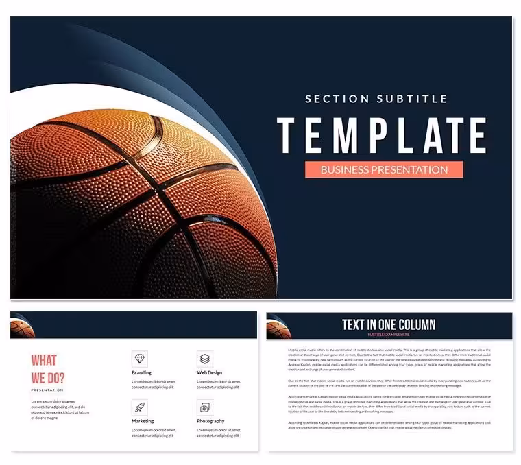 Basketball Games Sports PowerPoint templates