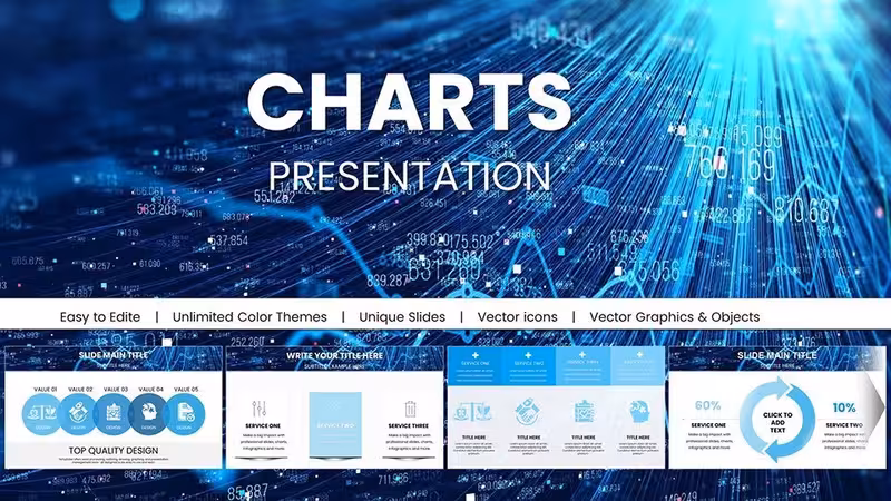 Data Financial Keynote Charts Template: Empower Fiscal Storytelling