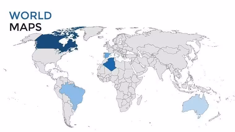 Map of World PowerPoint, ppt