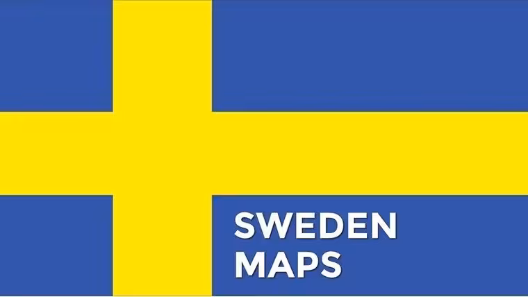 Swedish PowerPoint Maps Template: 36 Custom Slides