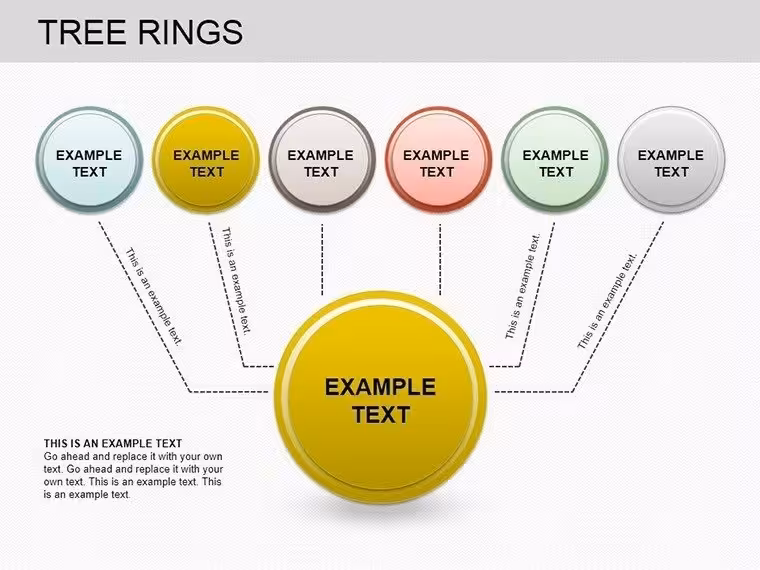 Tree Rings PowerPoint Charts Template: Layered Growth Visuals