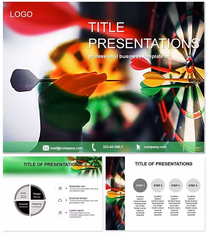 Premier League Darts PowerPoint Template: Bullseye Your Sports Insights