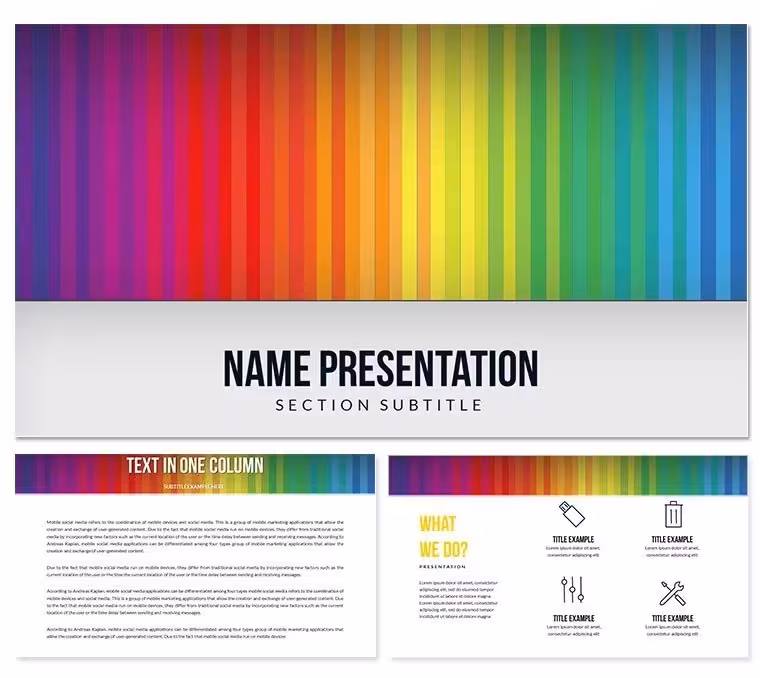 Vibrant Color Wallpapers Keynote Template - Download