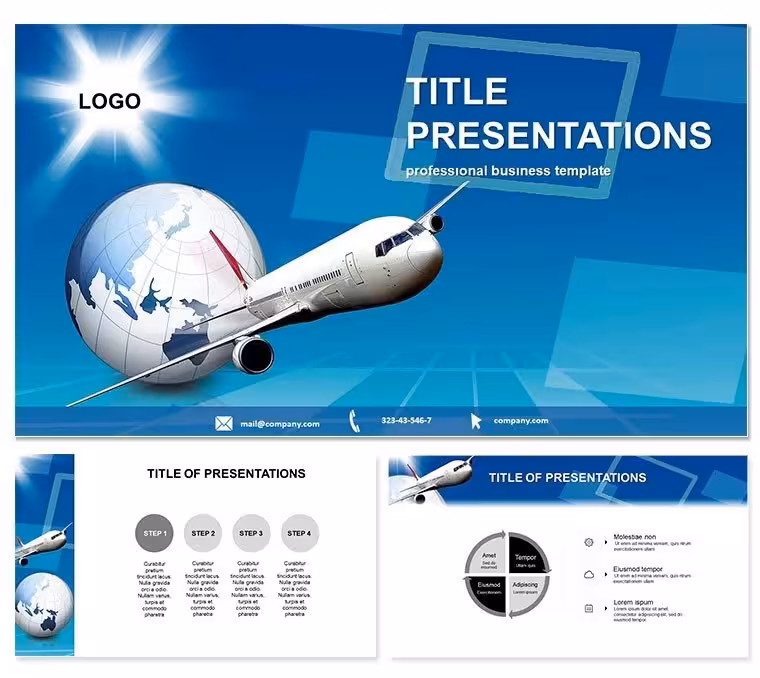 Airliner Earth Travel Keynote Template