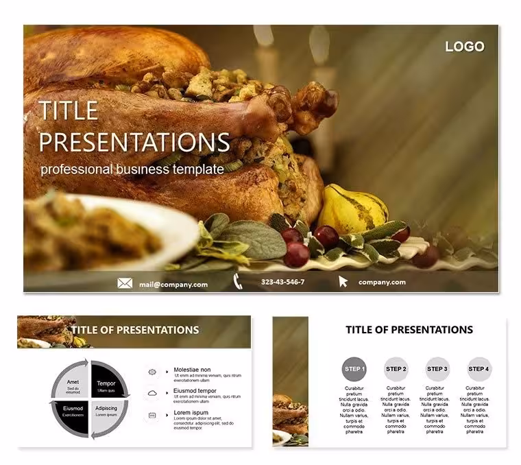 Festive Thanksgiving Turkey PowerPoint Template