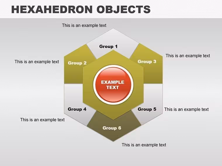 Hexagonal Objects Keynote Charts Template
