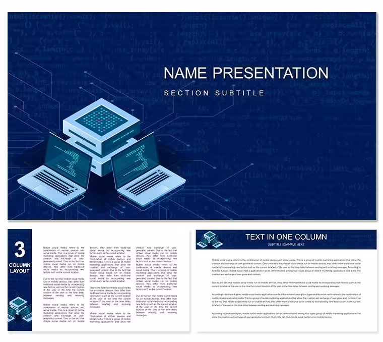 Network Devices and Software Keynote Template - Professional Designs for Download