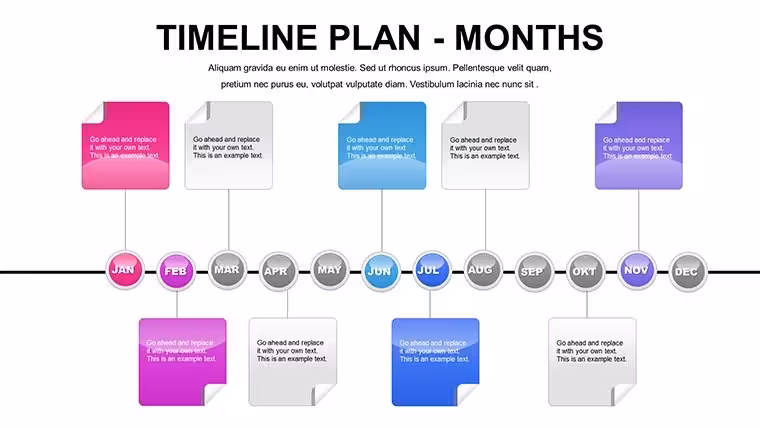 Free Monthly Timeline Keynote Charts - Download Now