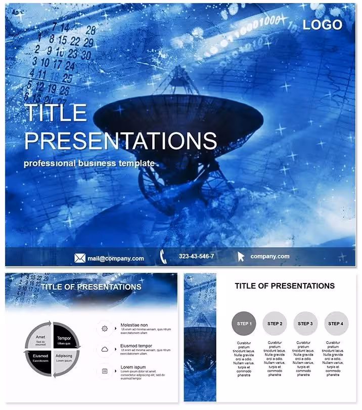 Space Antenna Exploration PowerPoint Template