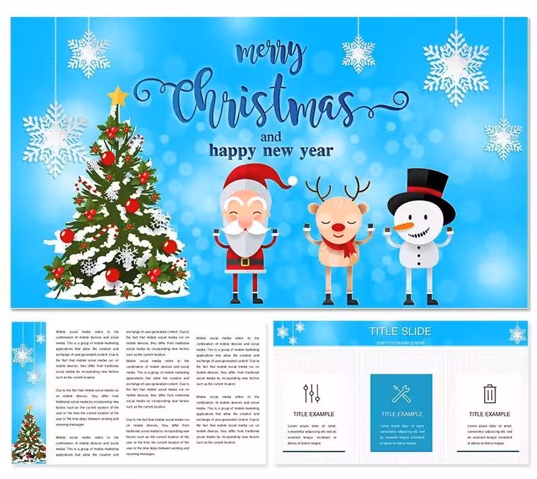 Merry Christmas and Happy New Year Greetings Keynote Template: Weave Elegance into Every Wish