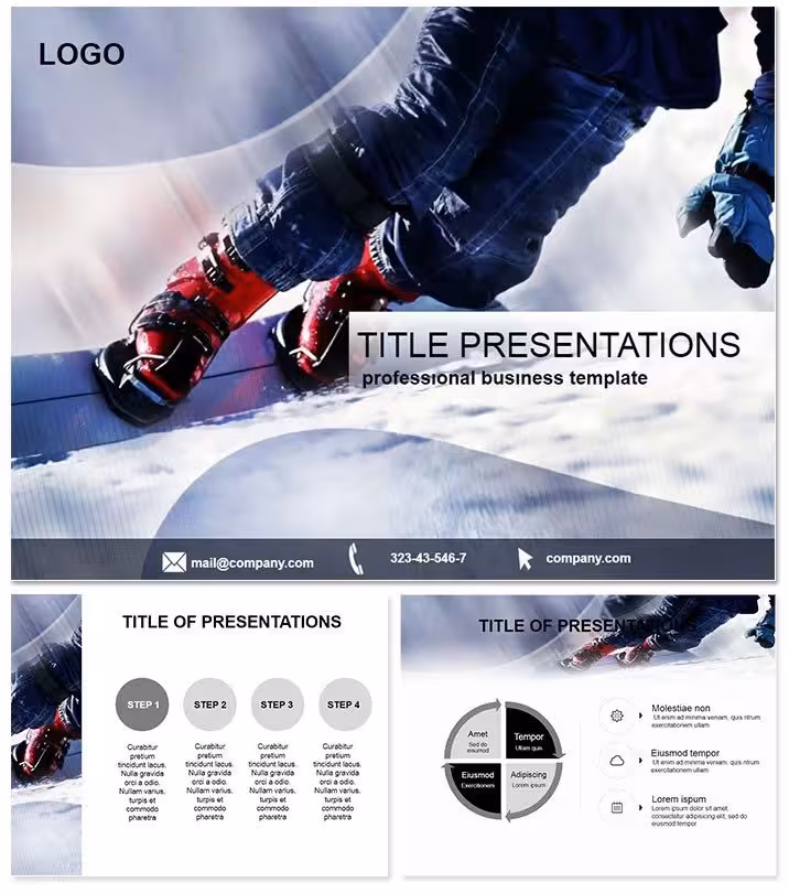 Snowboarding Keynote Template - Instant Download