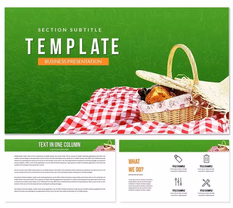 Picnic Food Ideas Keynote template Presentation