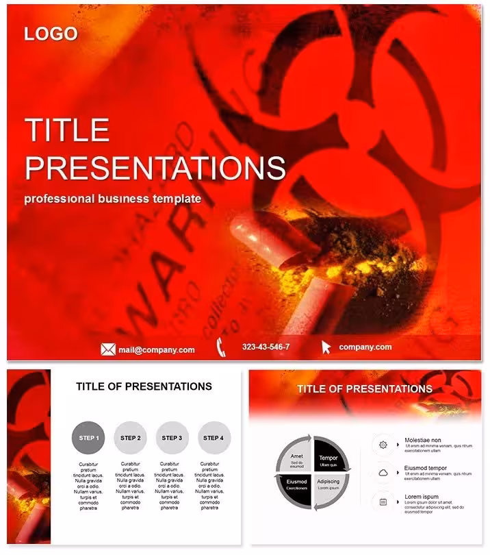 Warning Tablet Keynote Template for Impactful Presentations