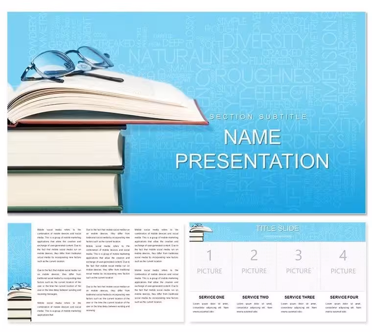 Books Learning Keynote Template: Knowledge Ignition