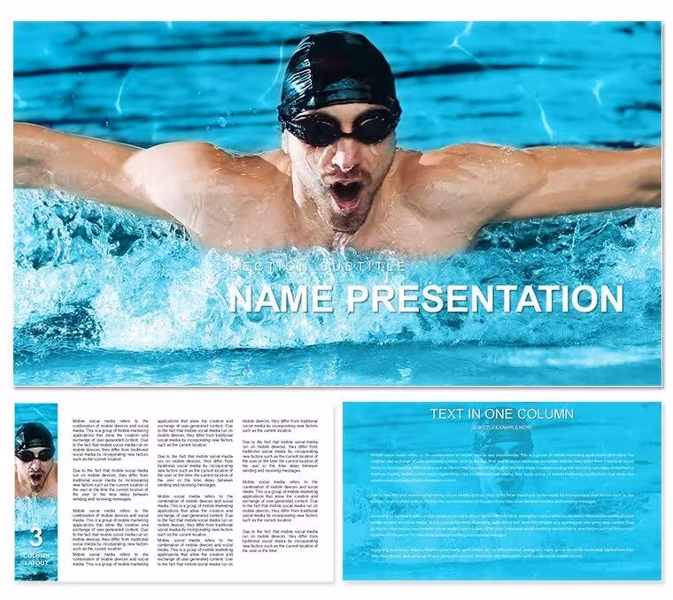 Butterfly Stroke Keynote Template - Fully Editable | Instant Download