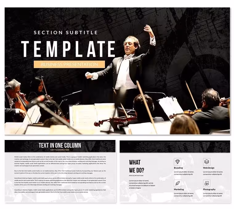 Conductor Classical Music Keynote Template: Design Presentation