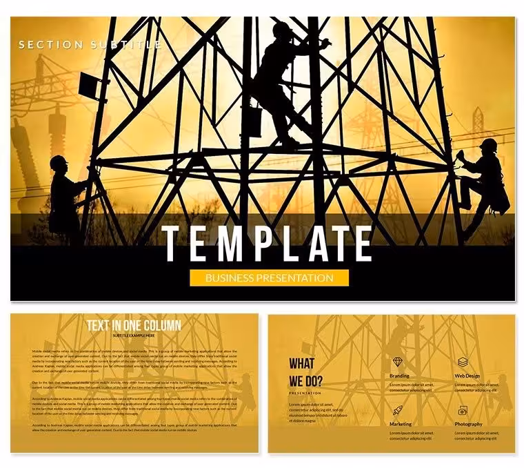 Electrical Repairs Keynote Template - Fully Editable | Instant Download