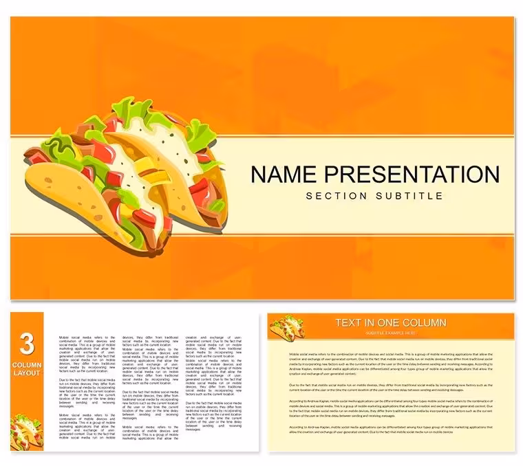 Food Tako Menu Keynote Themes and Presentation Template